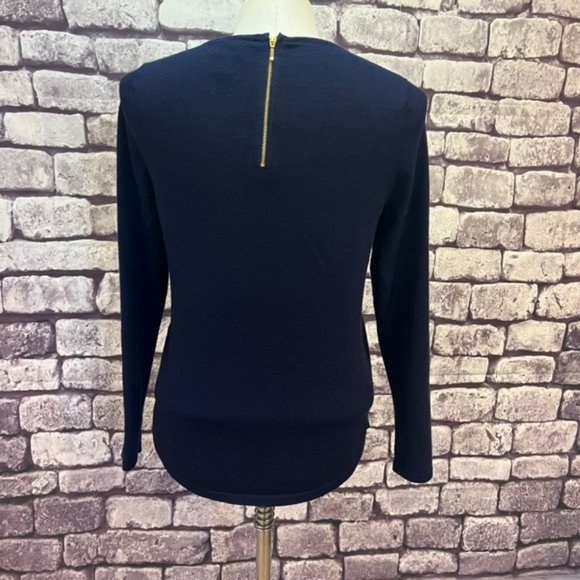 Chico's Navy Long Sleeve Pullover Sweater Size Small - Picture 6 of 9